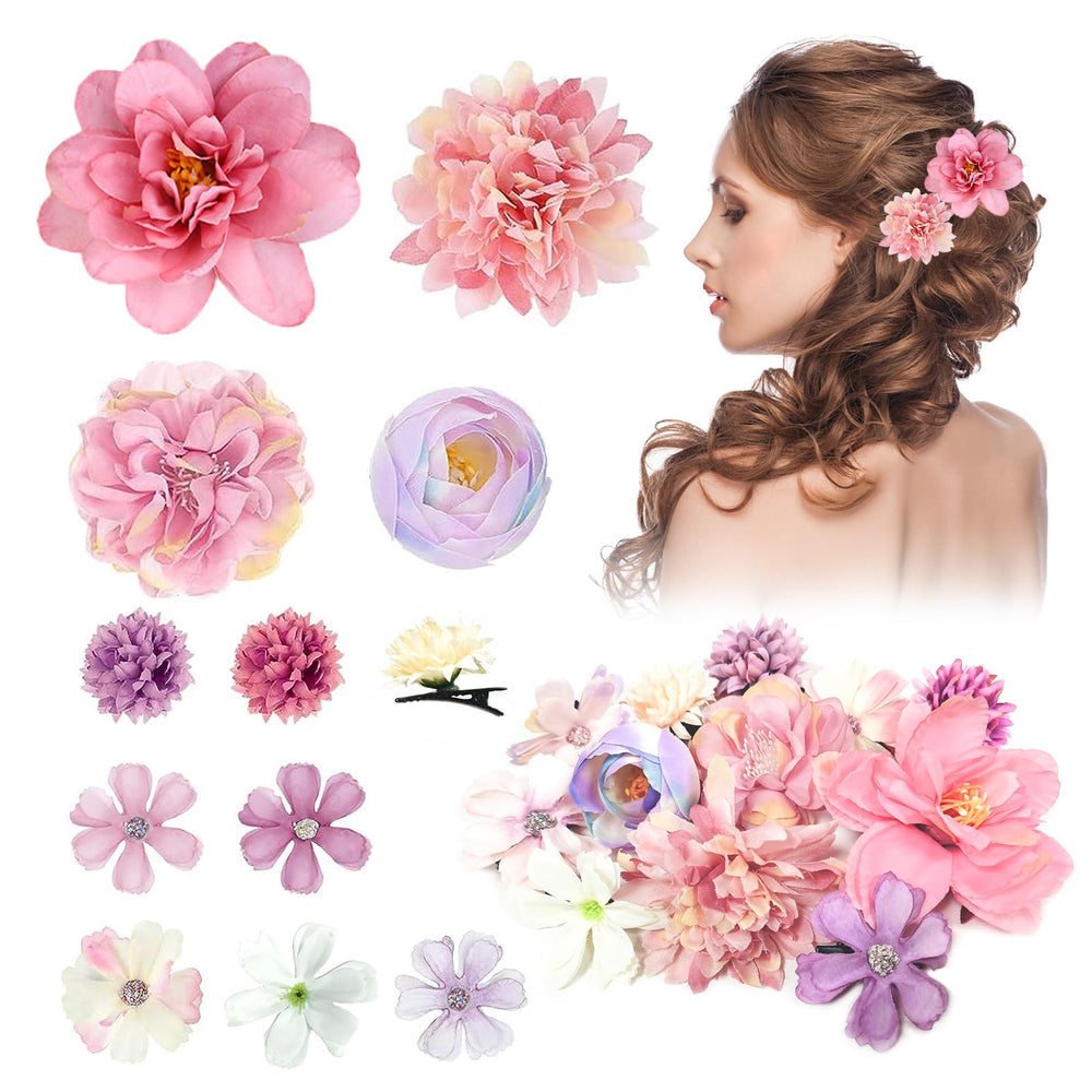 Harewu clip cabello rosas de seda, detalle rosa elegante para peinados