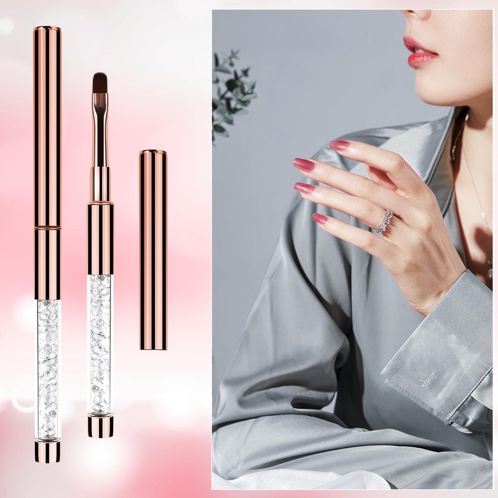 Diseño ergonómico con mango rosado dorado para comodidad.