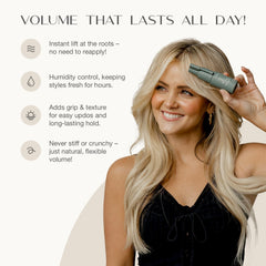 Poudre volumatrice Harmonize Beauty, texture douce et tenue souple pour tous types de cheveux.