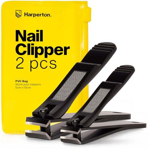 Cortauñas Harperton para uñas gruesas, pack doble práctico para casa.