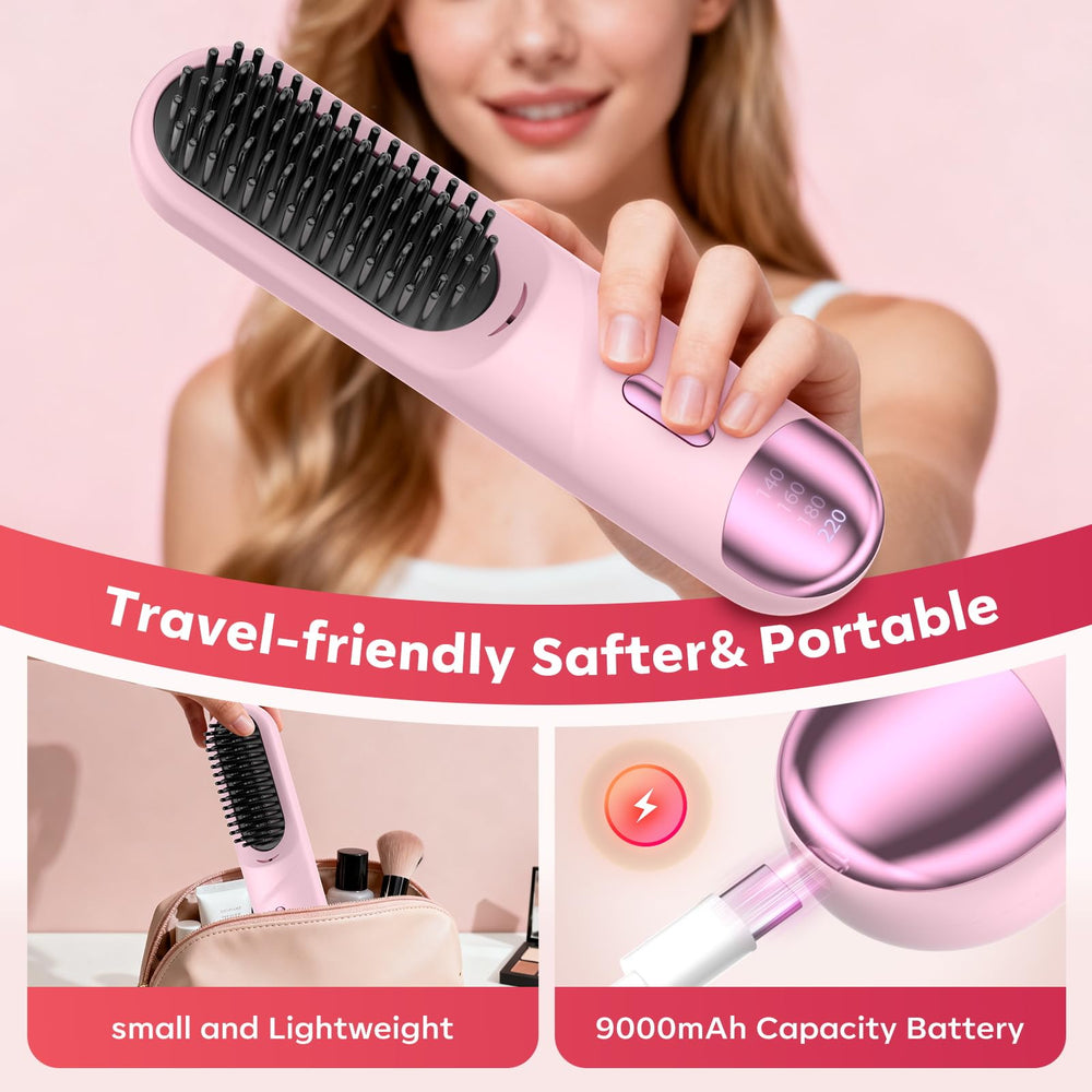 HarrFlow Go Brush Pro 2026, carga USB-C para uso continuo durante viajes.