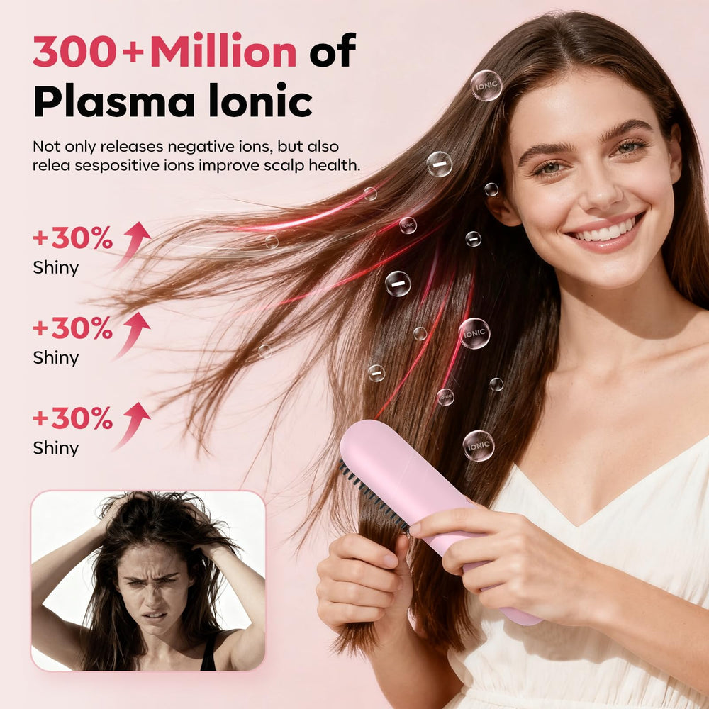 HarrFlow Go Brush Pro 2026, dientes redondeados para deslizamiento suave sin tirones.