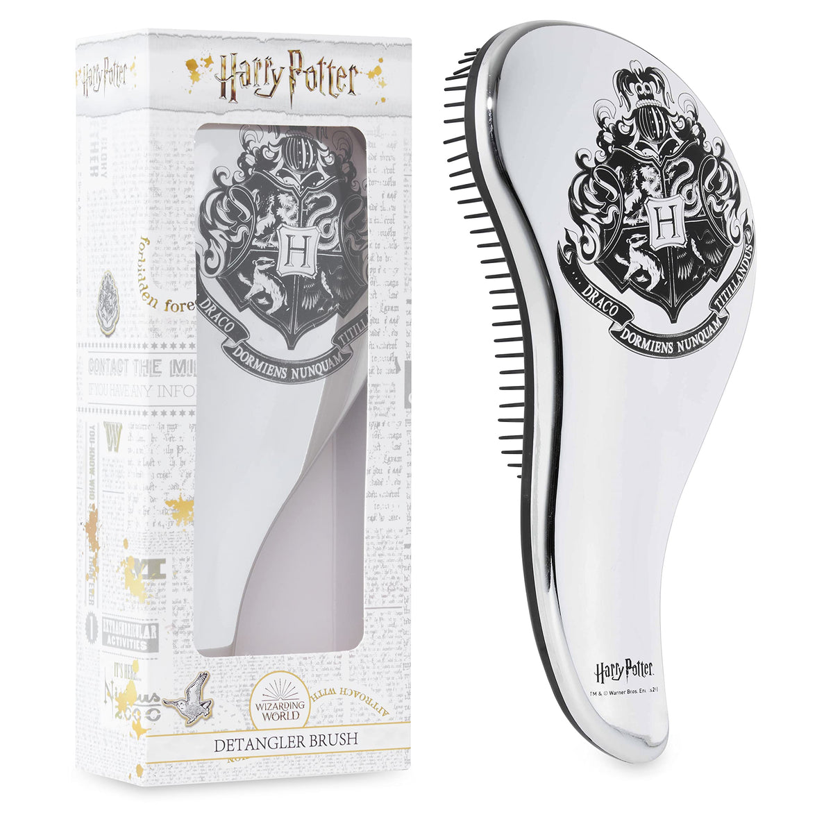 Cepillo desenredante Harry Potter ideal para cabello liso o rizado sin enredos.