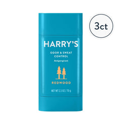 Harry's Redwood desodorante, aplicación suave, se desliza sin residuo.