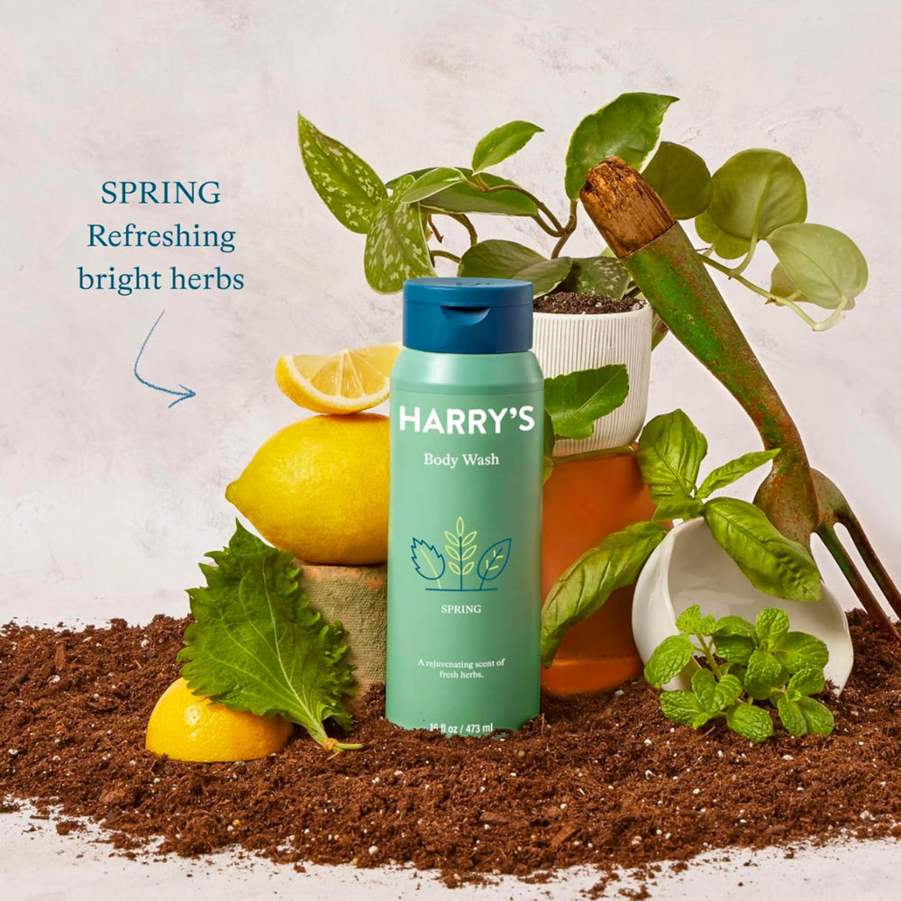 Harry's gel de ducha diseño limpio y minimalista, frasco claro