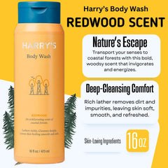 Harry's gel de ducha Stone en frasco, fragancia masculina suave