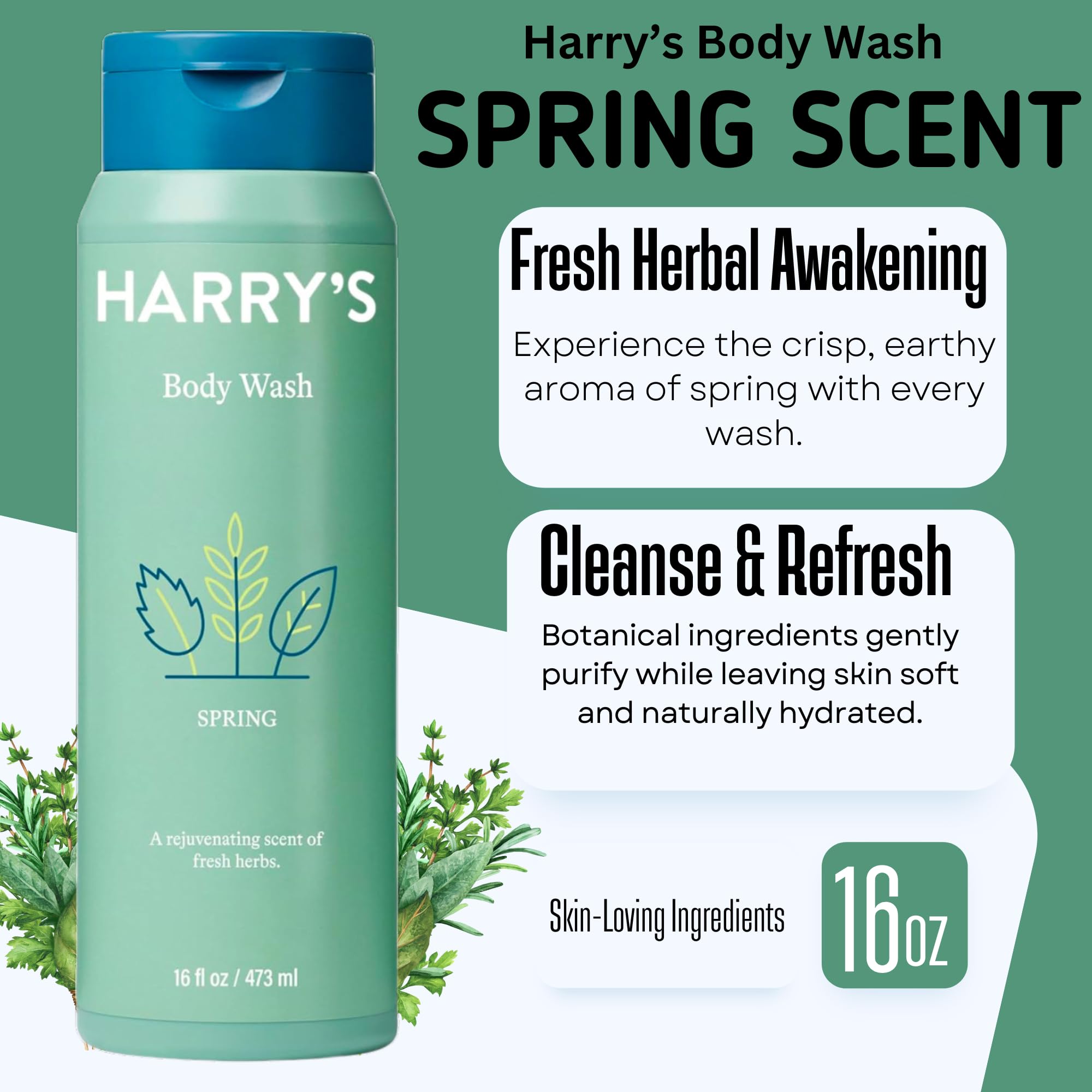 Harry's gel de ducha variedad, pack de 4 frascos, opción de regalo práctico