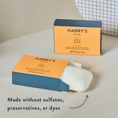 Texture lisse et parfum boisé de Harry's après la douche.