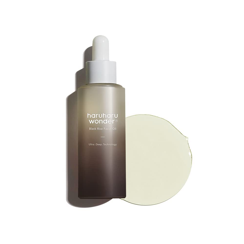HARUHARU Wonder Aceite facial arroz negro fermentado, vertido suave para uso diario.