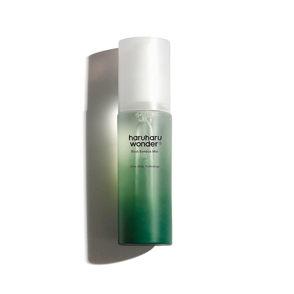 HARUHARU Wonder Black Bamboo Mist: botella de spray para revitalizar la piel con hidratación rápida