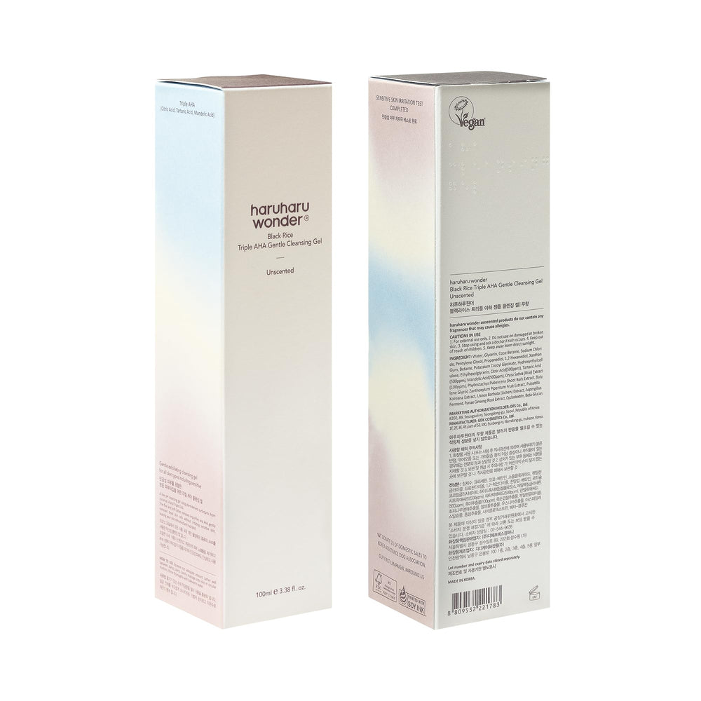 HARUHARU Arroz Negro Uso diario suave y exfoliante ligero para rutina de cuidado.