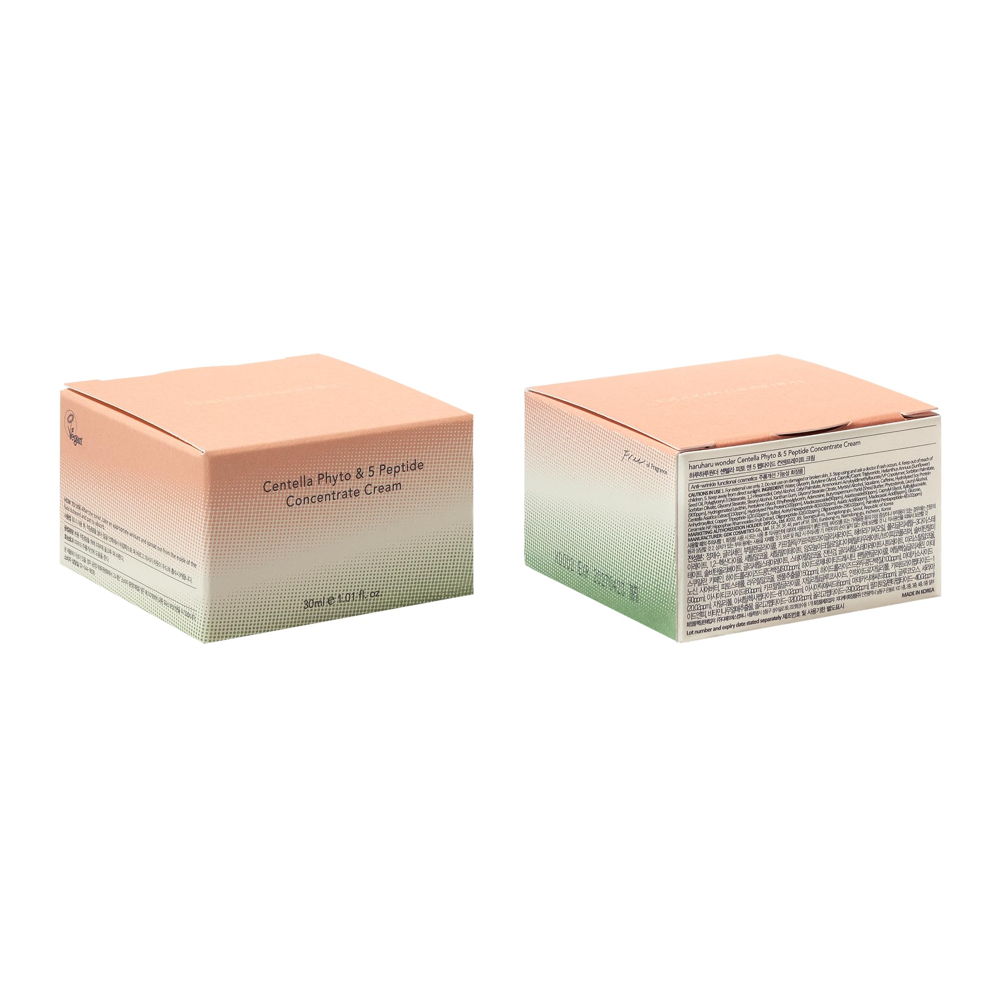 HARUHARU Wonder Centella Phyto & 5 Peptide crema, absorción rápida