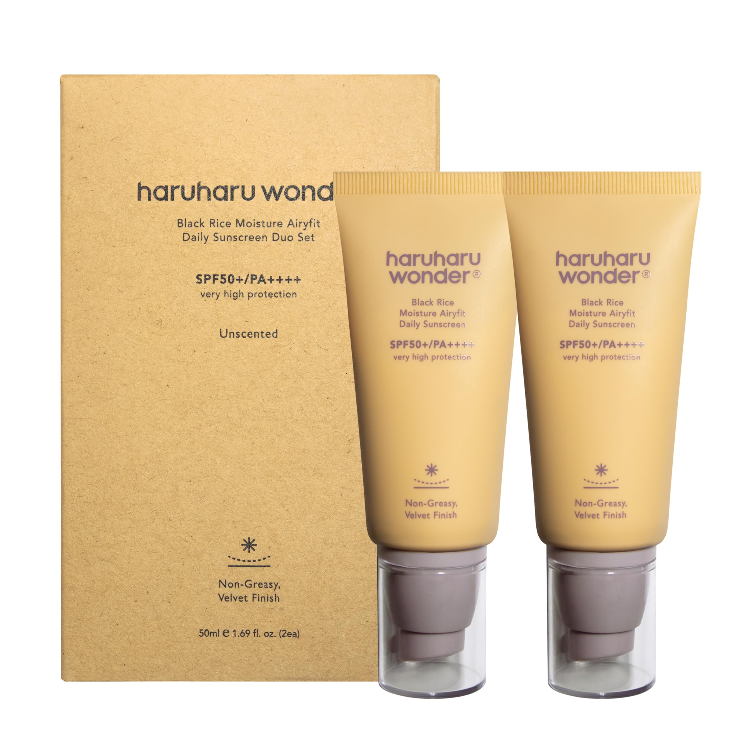 HARUHARU Wonder protector solar, envase sin aire para mantener la fórmula estable.