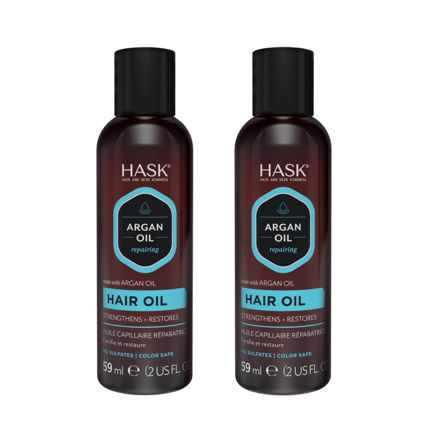 Aplicación en cabello seco con HASK Argan Repairing para acabado liso