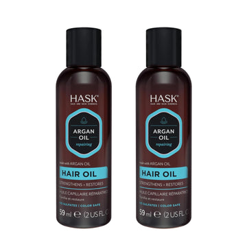 Aplicación en cabello seco con HASK Argan Repairing para acabado liso