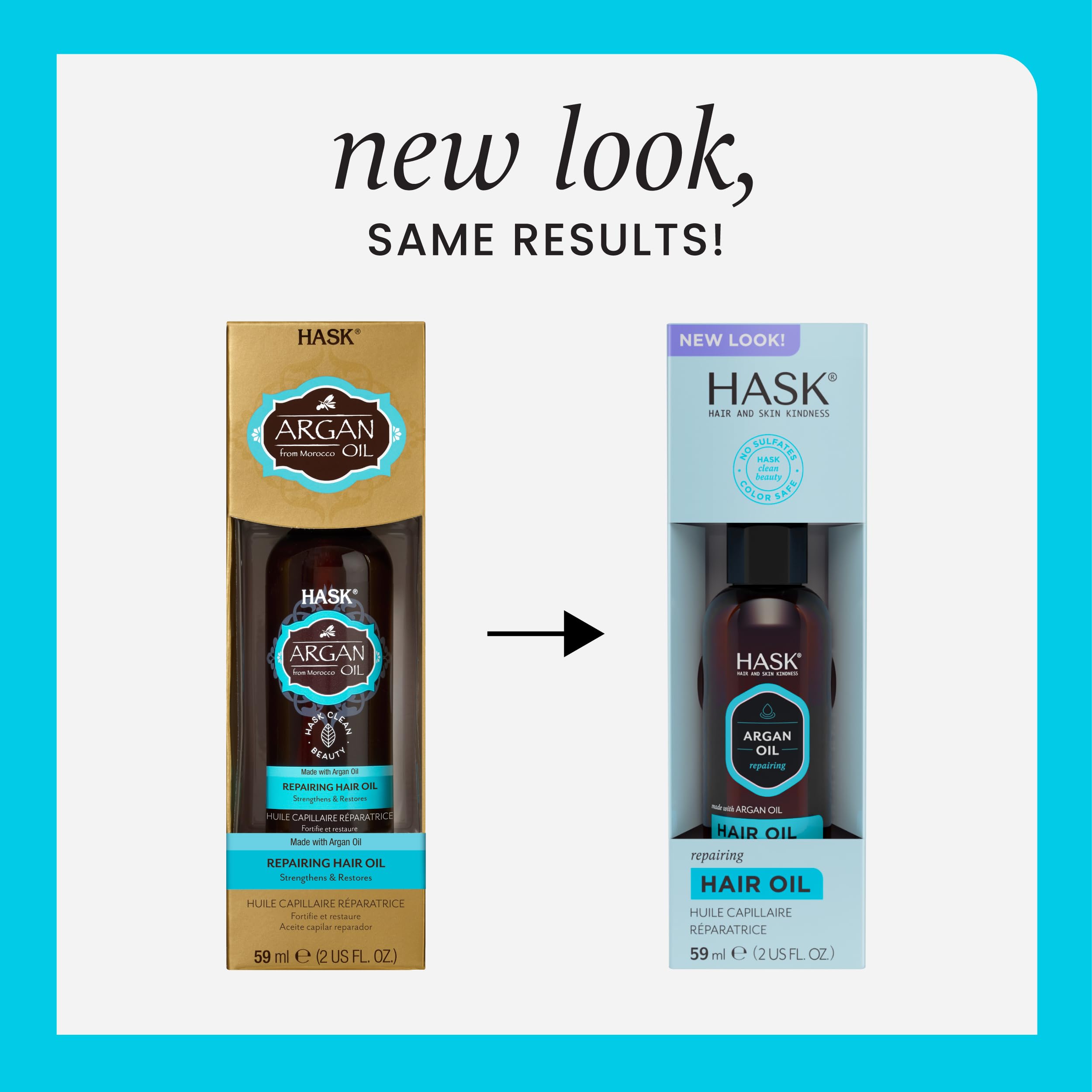 Conjunto de dos viales de HASK Argan Repairing para brillo