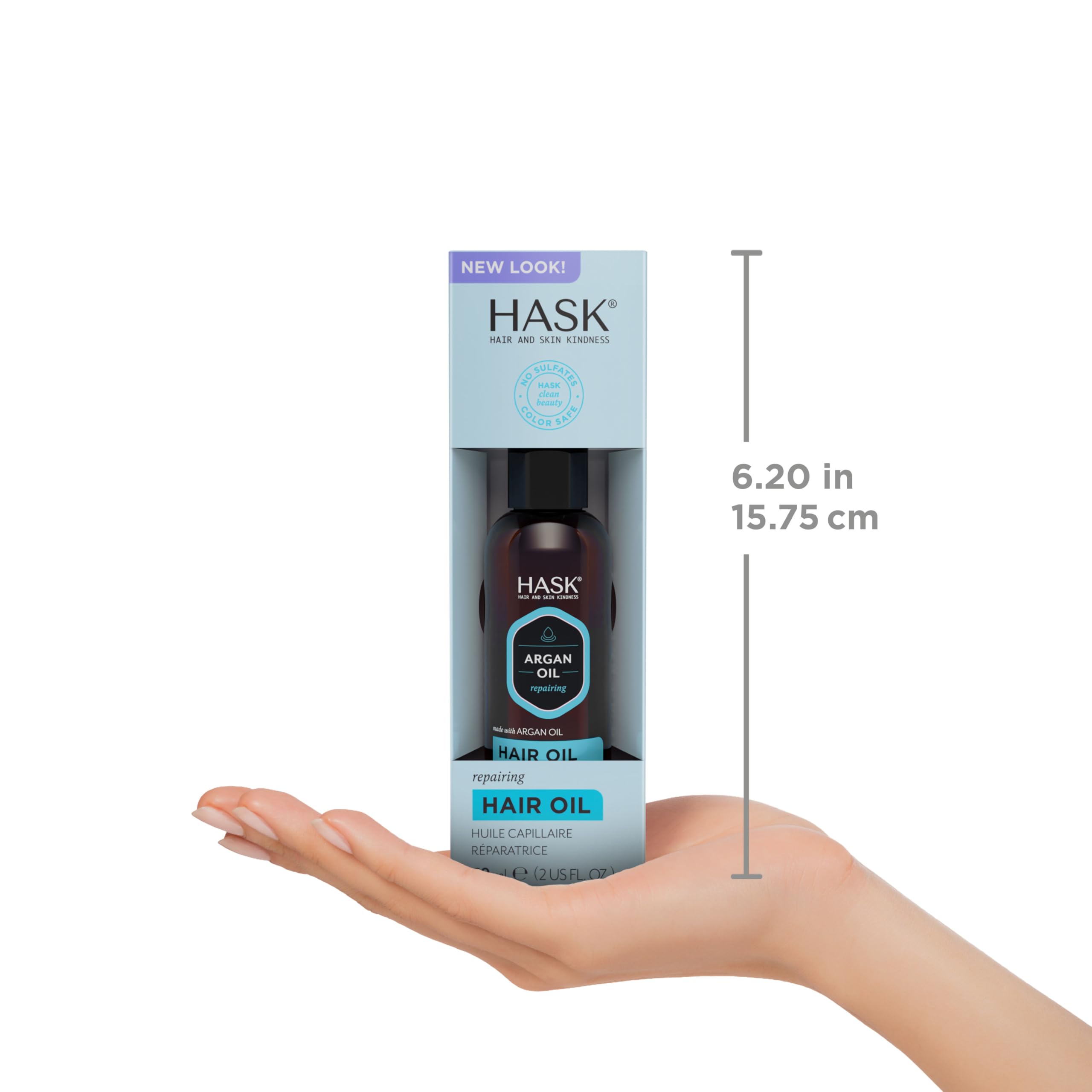 Producto HASK Argan Repairing sin gluten para cabellos sensibles