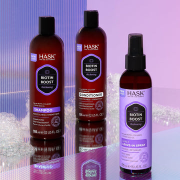 HASK Biotin Boost textura cabellera: mayor volumen visible y movimiento natural