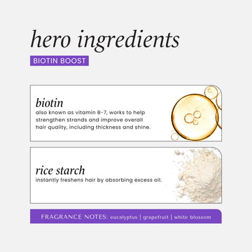 HASK Biotin Boost thickening dry shampoo root lift in action