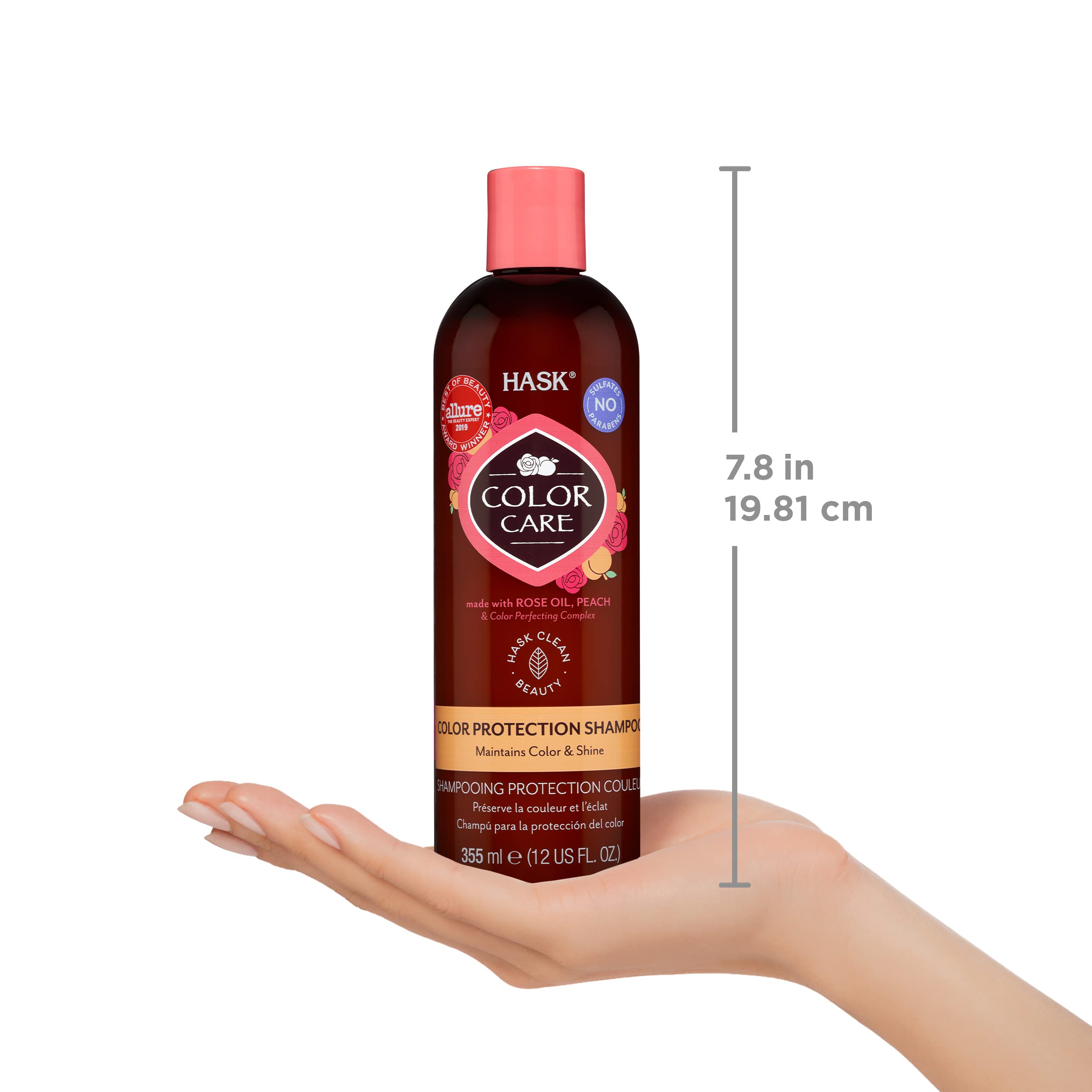 Cabello teñido con brillo suave tras usar el dúo HASK Color Care.