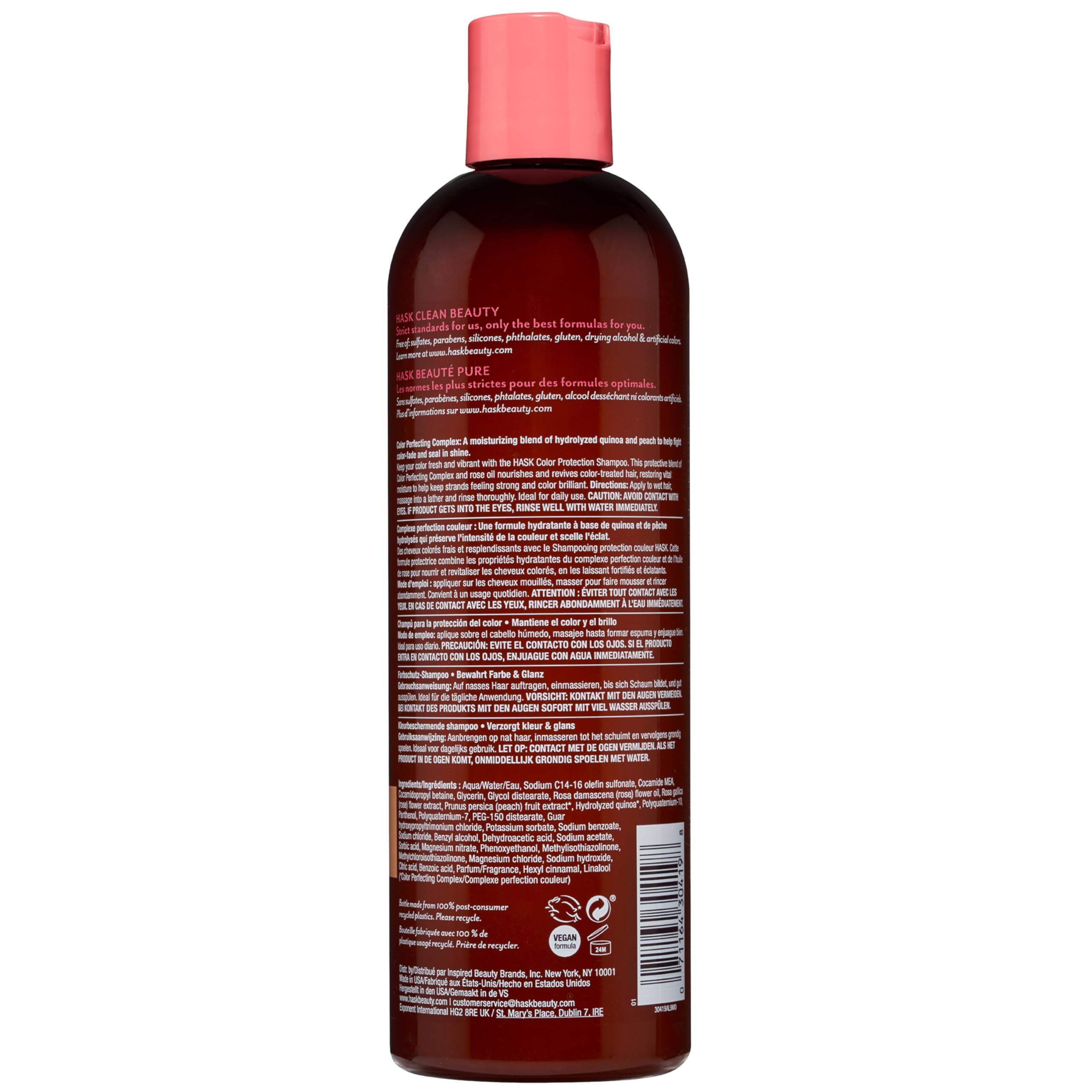 Rutina de lavado diaria con el dúo HASK Color Care para color.