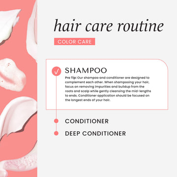 Textura cremosa del shampoo HASK Color Care en primer plano.