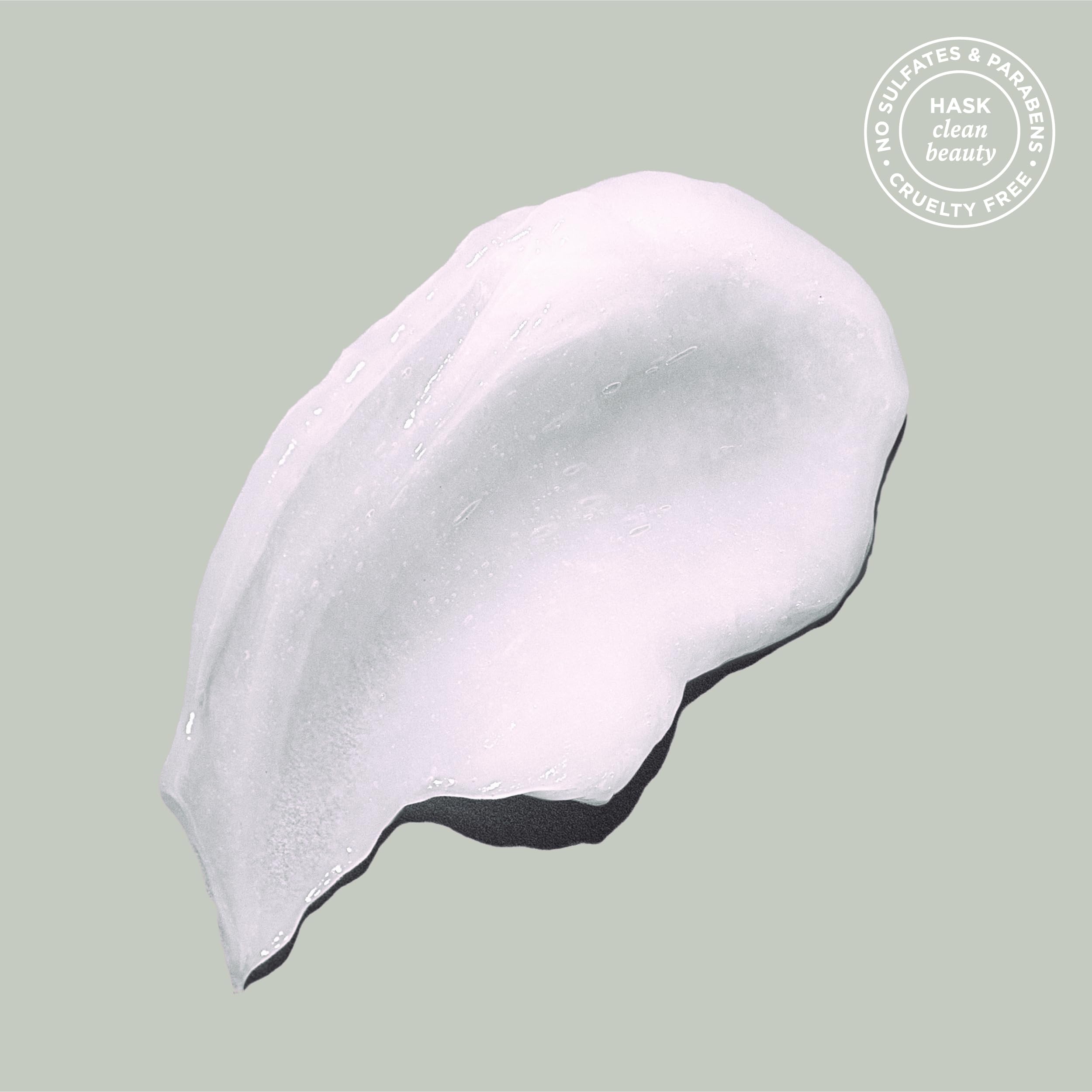 Conjunto HASK sin fragancia para rutina capilar calmante, envase visible.