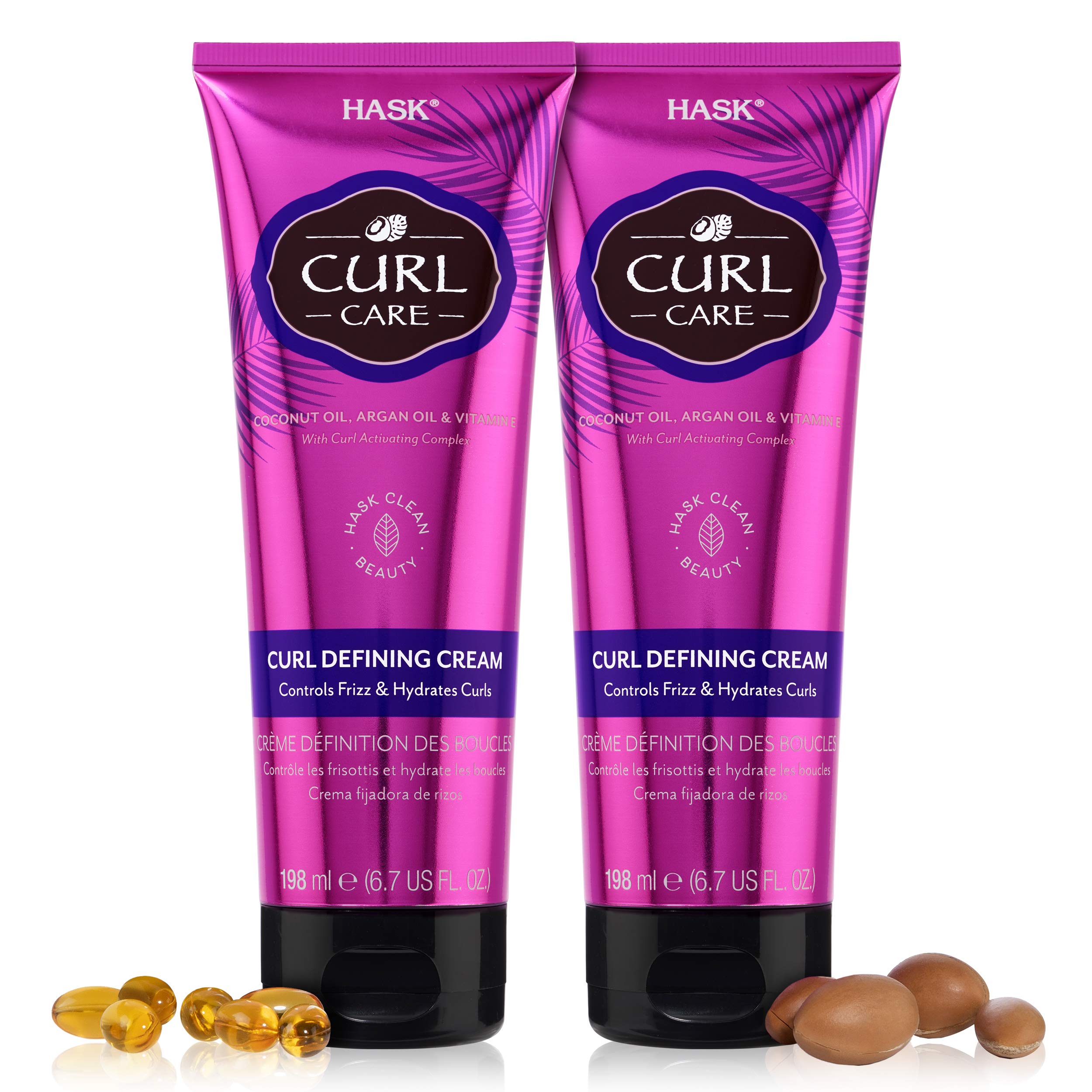 HASK crema definidora de rizos dúo de 2 piezas en envase