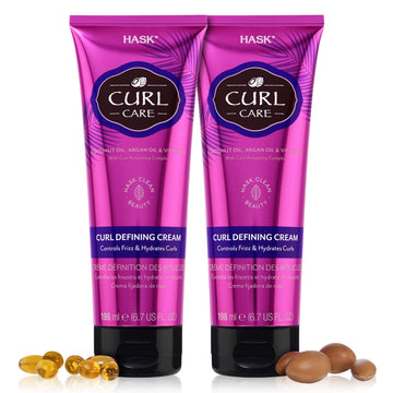 HASK crema definidora de rizos dúo de 2 piezas en envase