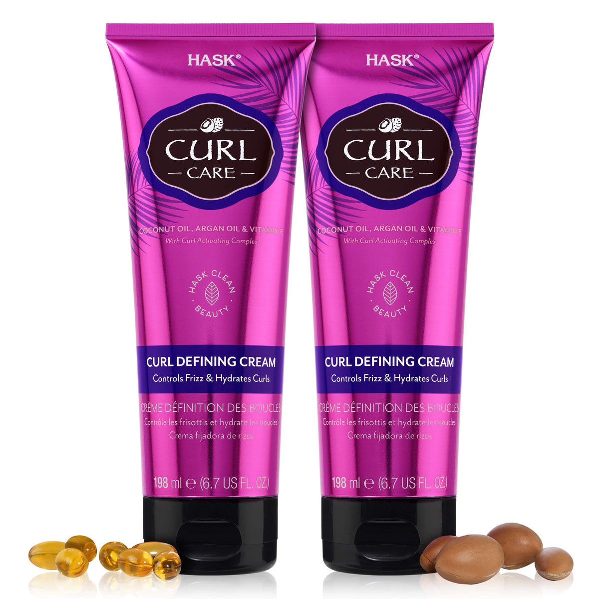 HASK crema definidora de rizos dúo de 2 piezas en envase