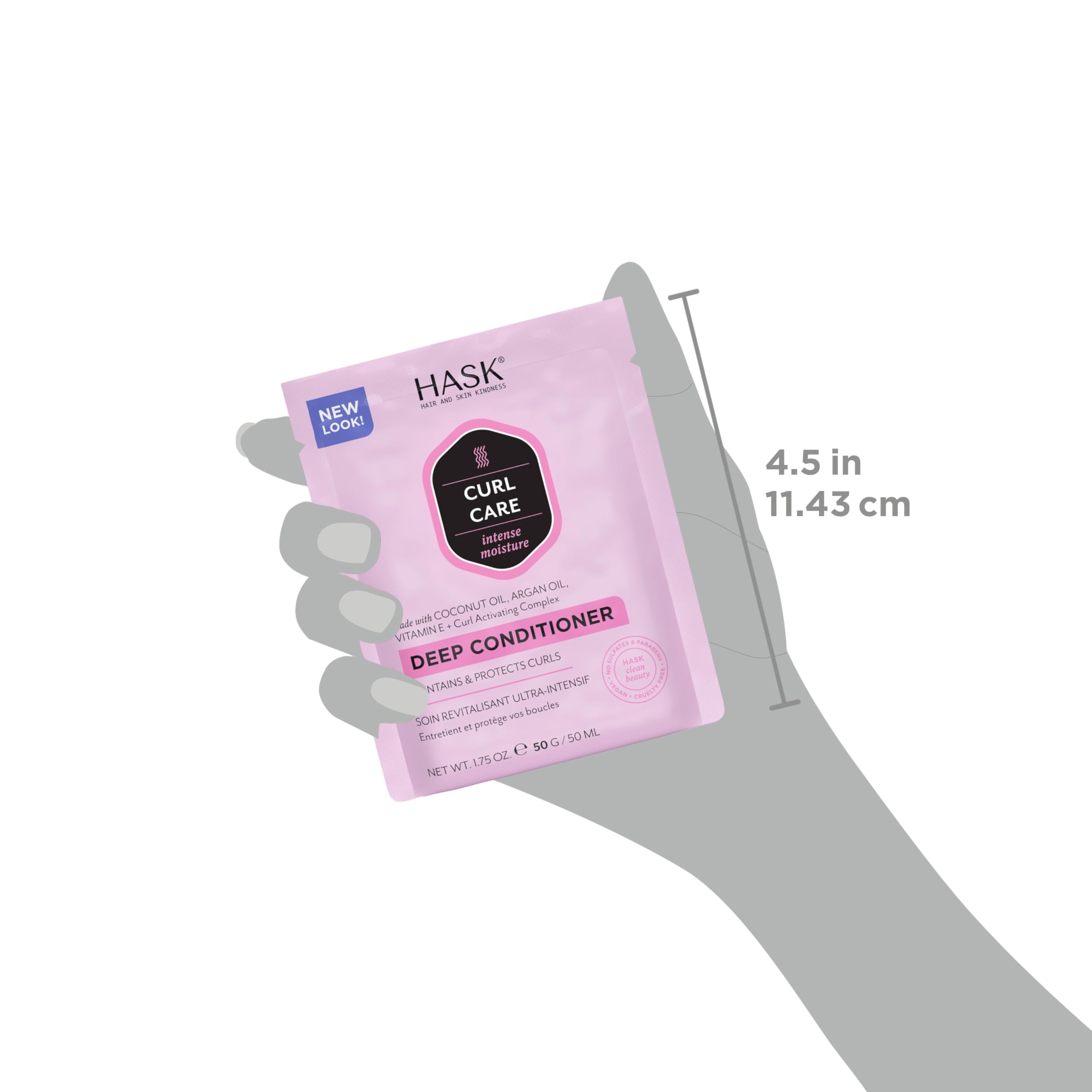 Uso de HASK Curl Care: aplicar en cabello mojado y masajear