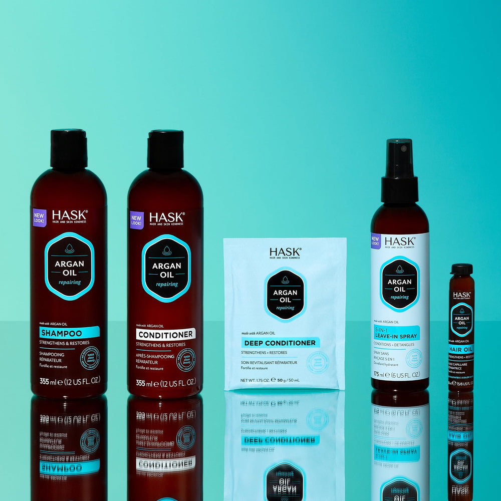 HASK Efecto brillo: cabello sedoso tras el lavado.