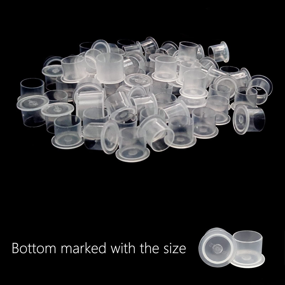 Tapas de pigmento Hatonseyan para tatuaje, 14 mm, desechables para flujo limpio.
