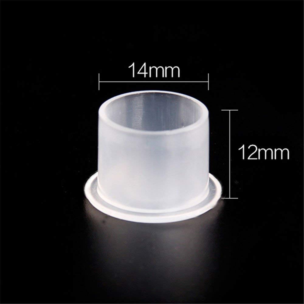 Vasos de pigmento Hatonseyan para tatuaje, 14 mm, desechables y fáciles de limpiar.