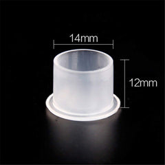 Vasos de pigmento Hatonseyan para tatuaje, 14 mm, desechables y fáciles de limpiar.