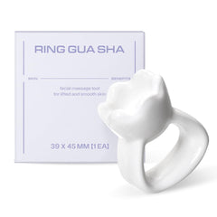 HAUA Ring Gua Sha en cerámica natural, deslizamiento suave para el cuidado diario.