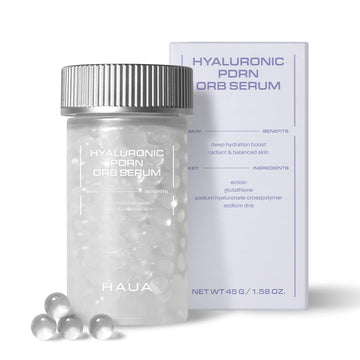 HAUA serum bead-in-serum delivers fresh actives for smooth, hydrated skin.