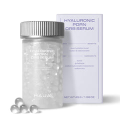 HAUA serum bead-in-serum delivers fresh actives for smooth, hydrated skin.