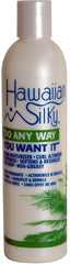 Hawaiian Silky crema activadora en frasco define rizos y aporta brillo.