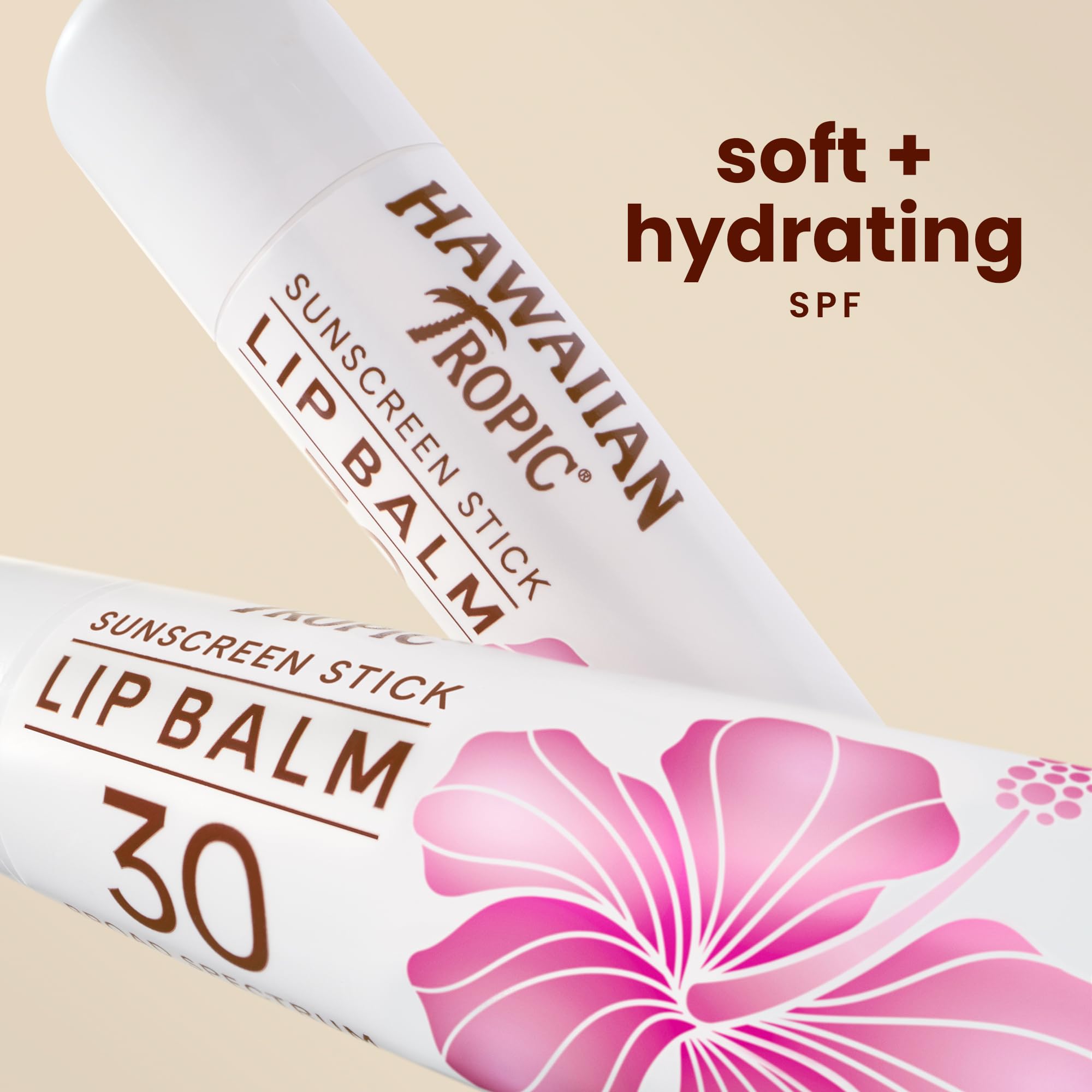 Textura suave y cremosa del bálsamo labial Hawaiian Tropic SPF 30