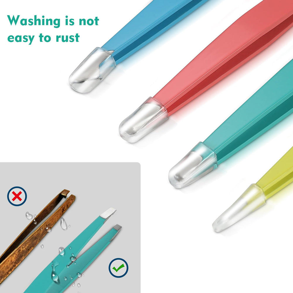 HAWATOUR pinzas punta apuntada, ideal para pelos cortos o encarnados.
