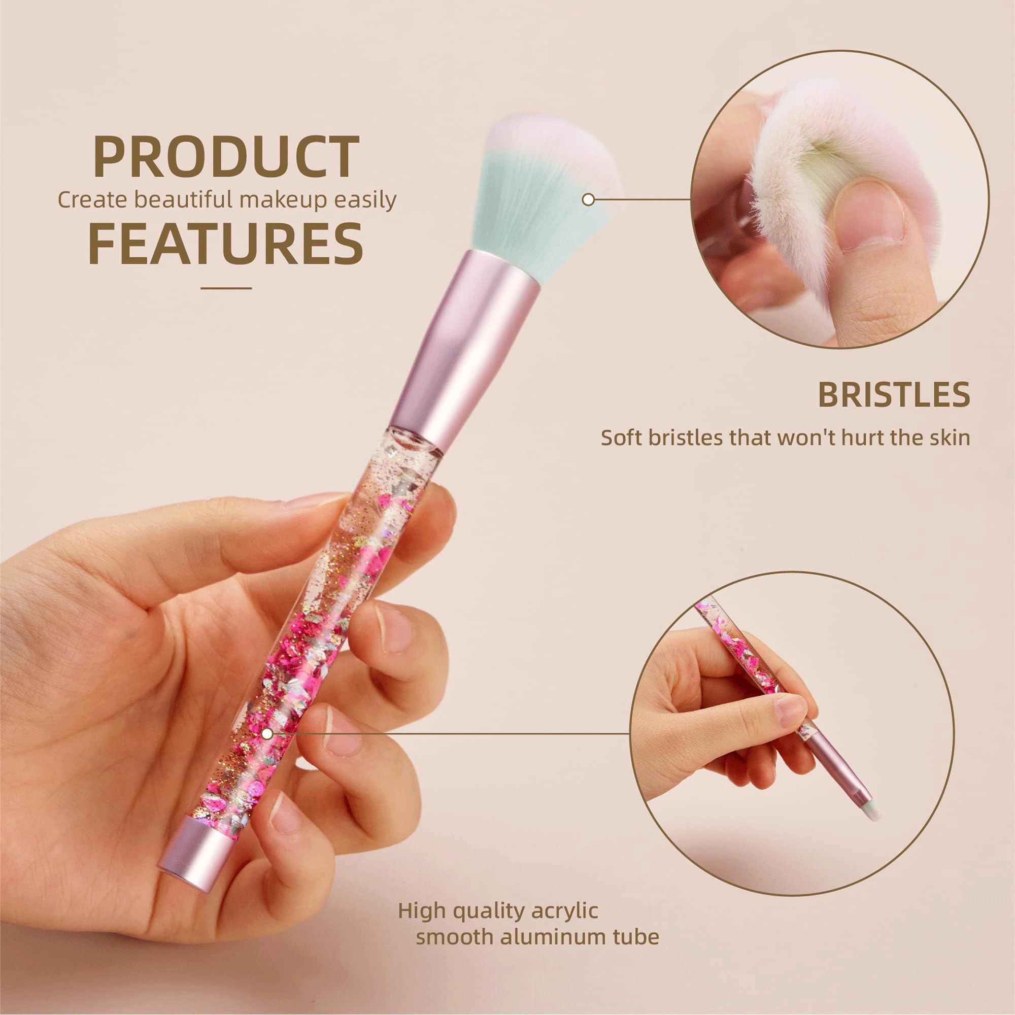 Hawetimher diseño rosa brillante y líquido, colección llamativa para estilos diarios.