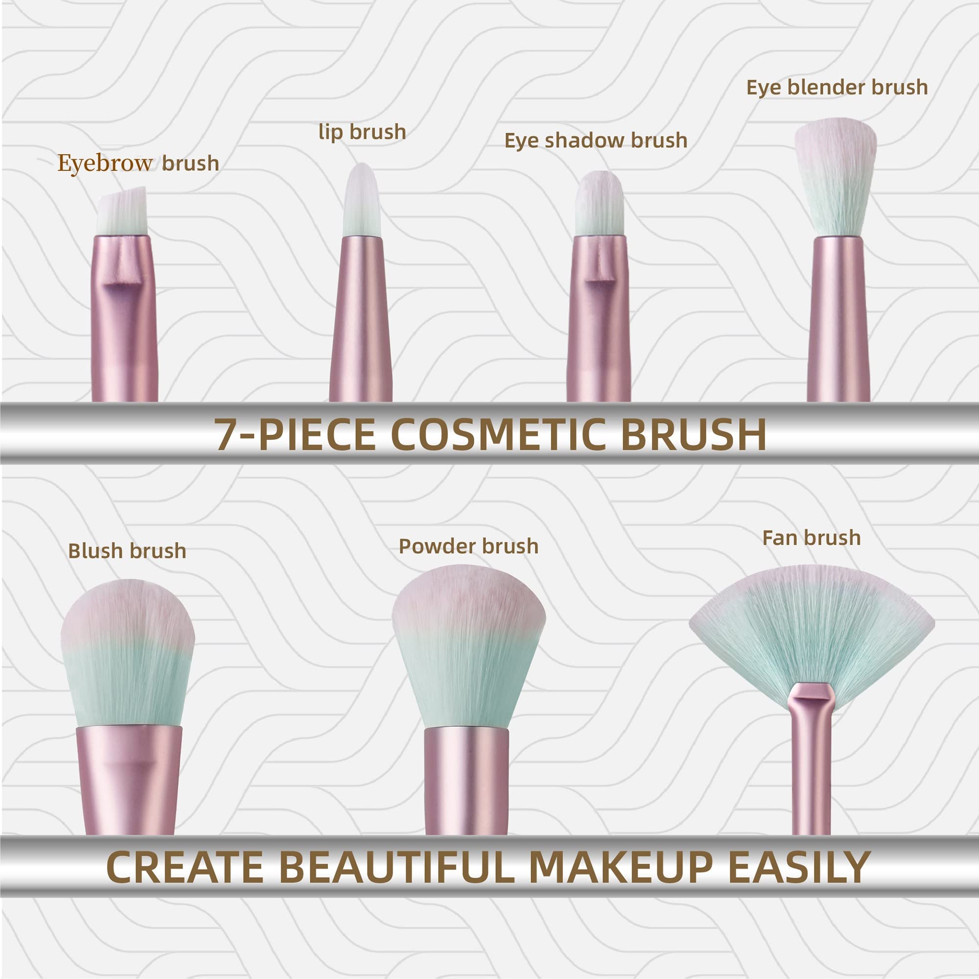 Hawetimher pinceles maquillaje azules y suaves, ideal para aplicar base y sombras.