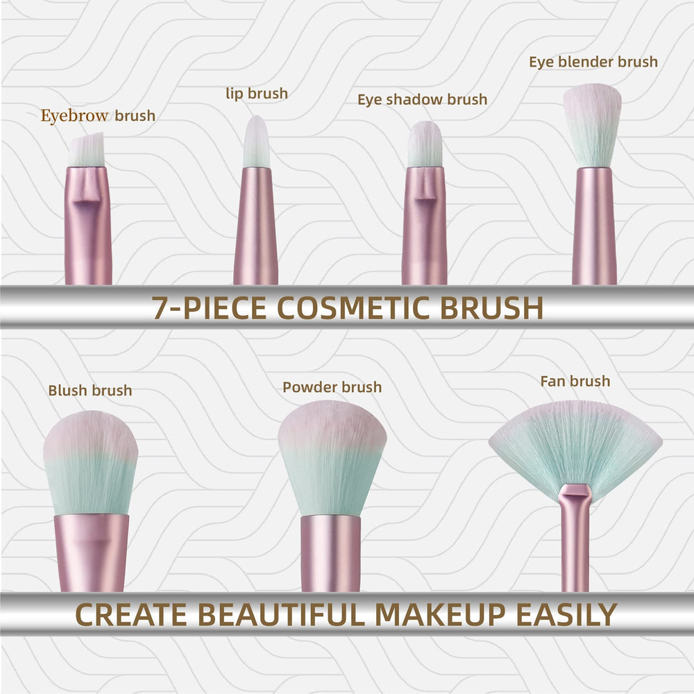 Hawetimher pinceles maquillaje azules y suaves, ideal para aplicar base y sombras.