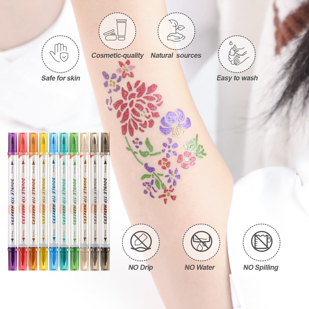 Diseños para disfraces y fiestas con tatuajes temporales hawink