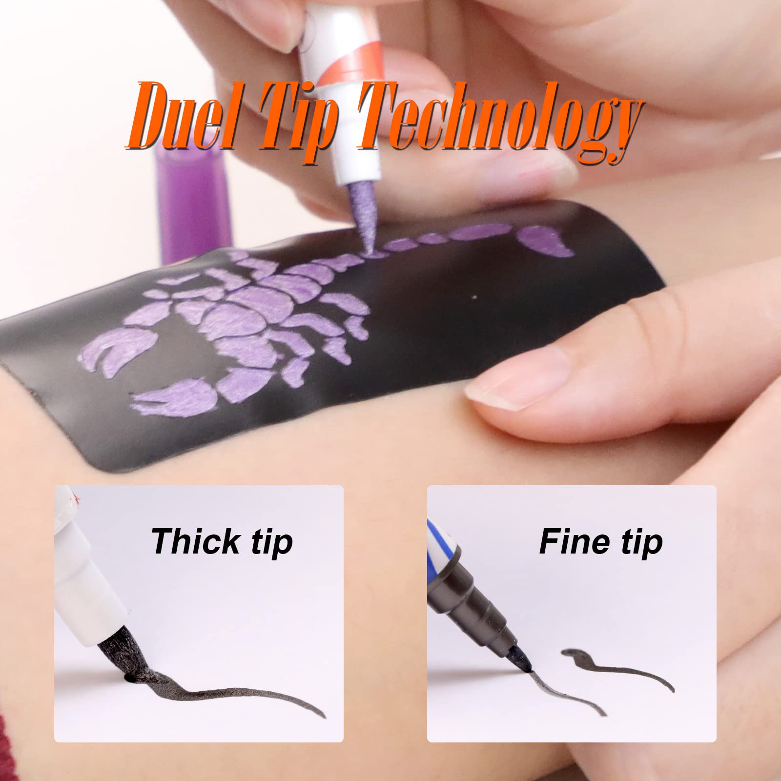 Tinta lavable con jabón para retirar tatuajes temporales hawink