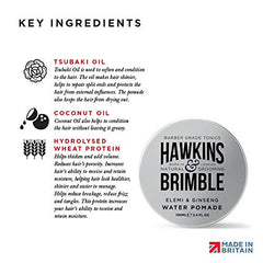 Hawkins & Brimble pomada, brillo natural para un acabado elegante.