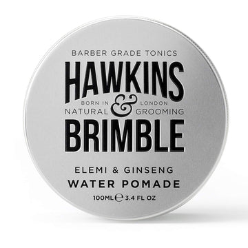 Pomada Hawkins & Brimble 100 ml, estilo diario con acabado natural.
