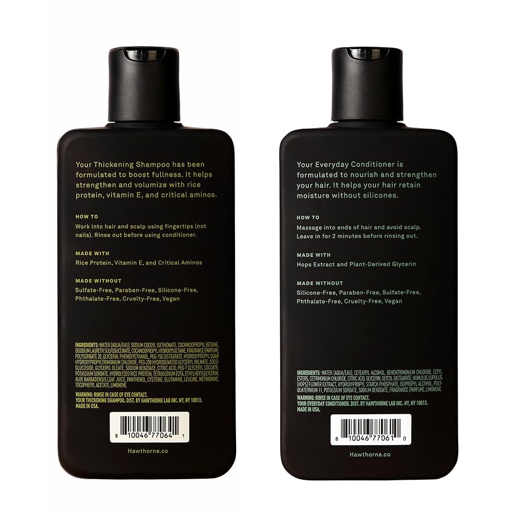 Aplicación diaria Hawthorne, cabello más manejable tras el lavado.