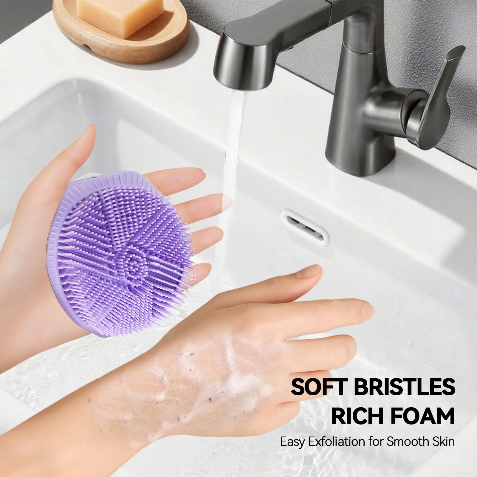 Agarre ergonómico y antideslizante de HAYSNA para uso seguro en ducha.